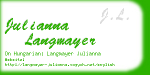 julianna langmayer business card